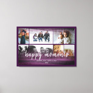 Aangepast 7 Foto's met Abstract Lijst van Bourgogn Canvas Afdruk