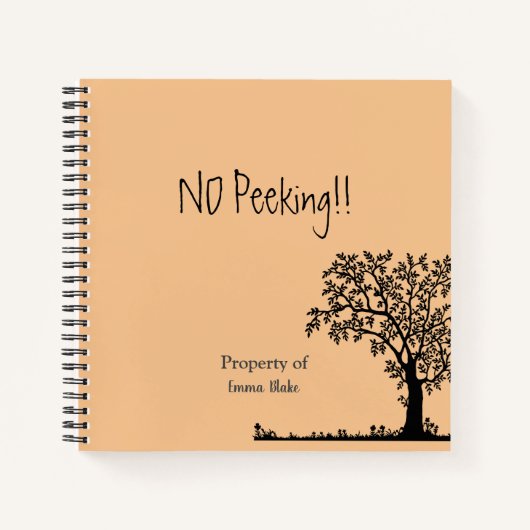 Aangepast 8,5-inch x 8,5-inch spiral zakboek notitieboek (Voorkant)