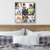 Aangepast 8 Foto Collage Gold Afstuderen Afstudere Canvas Afdruk (Insitu (Slaapkamer))