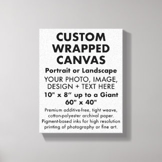 Aangepast 8 x 10-inch PREMIUM GEWRAPPEERDE ANVAS l Canvas Afdruk