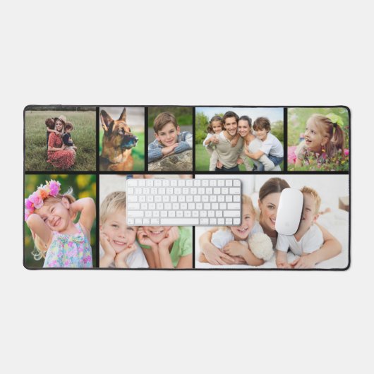 Aangepast 8 zwart fotocollage bureaumat (Keyboard & Muis)
