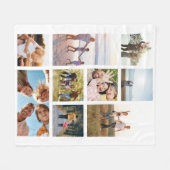 Aangepast 9 fotocollage fleece deken (Voorkant (Horizontaal))