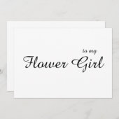 Aangepast aan Mijn Bloemenmeisje Dank u bruiloft K Bedankkaart (Voorkant / Achterkant)