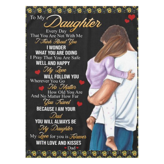 Aangepast aan mijn dochtermandje tafelkleed (Voorkant)