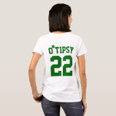 Aangepast aan Tipsy Shamrock Funny St Patrick's Da T-shirt (Achterkant volledig)