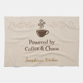 Aangepast Aangedreven door Coffee Chaos Cup Elegan Theedoek