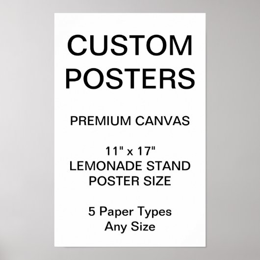 Aangepast aangepast 11-inch x 17-inch Poster doek (Voorkant)