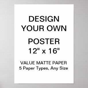 Aangepast aangepast 12-inch x 16-inch Poster met v