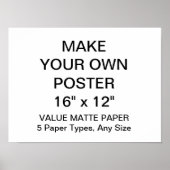 Aangepast aangepast 16-inch x 12-inch Poster met v (Voorkant)