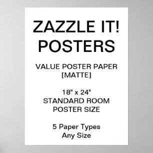 Aangepast, aangepast 18-inch x24-inch Value Matte Poster