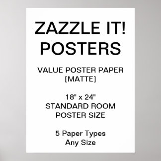 Aangepast, aangepast 18-inch x24-inch Value Matte  Poster