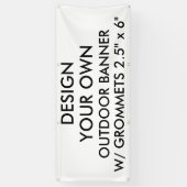 Aangepast, aangepast 2,5 x 6-inch buitenpaneel spandoek (Verticaal)