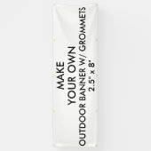 Aangepast, aangepast 2,5 x 8-inch buitenpaneel spandoek (Verticaal)