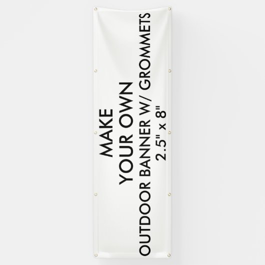 Aangepast, aangepast 2,5 x 8-inch buitenpaneel spandoek (Verticaal)