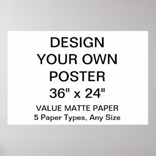 Aangepast, aangepast 36-inch x 24-inch Value Matte Poster