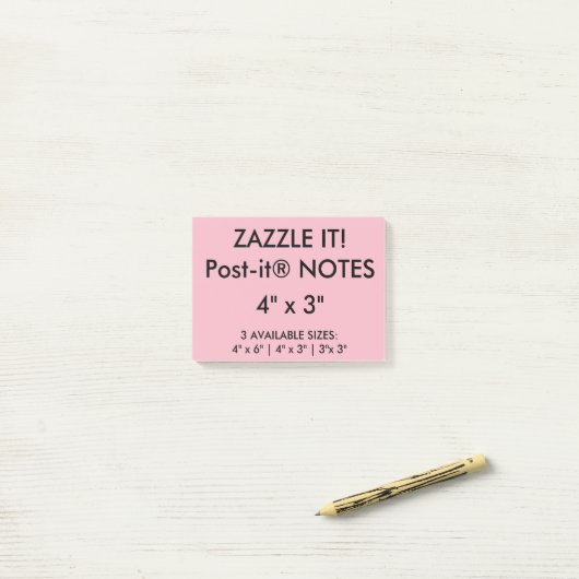 Aangepast, aangepast, 4 x 3 inch Post-it® notes le (Op bureau)