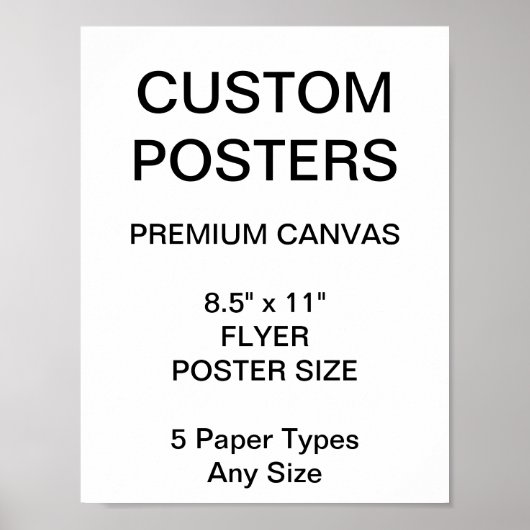 Aangepast aangepast 8,5-inch x 11-inch Poster doek (Voorkant)