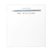 Aangepast aangepast aangepast blauw potlood voor d notitieblok (Voorkant)