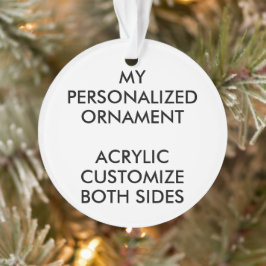 Aangepast aangepast ACRYLIC-FOTO-ORNAMENT ROND ROU Ornament