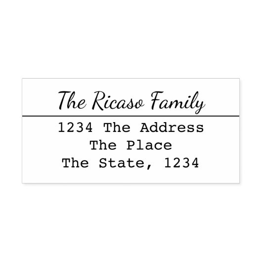 Aangepast, aangepast adres rubberstempel (Afrduk)