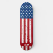 Aangepast aangepast Amerikaans vlaggenpatriottisch Skateboard (Voorkant)