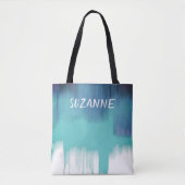 aangepast aangepast blauw abstract tas (Voorkant)