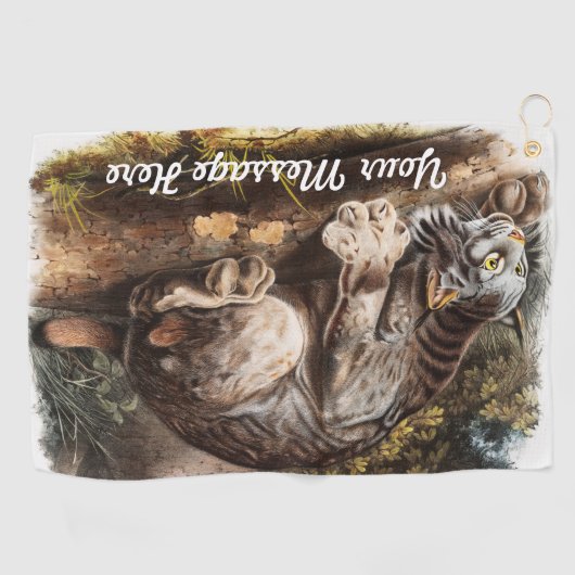 Aangepast aangepast Canada Lynx Golfhanddoek (Horizontaal)