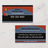 Aangepast aangepast door elektricien visitekaartje (Voorkant / Achterkant)