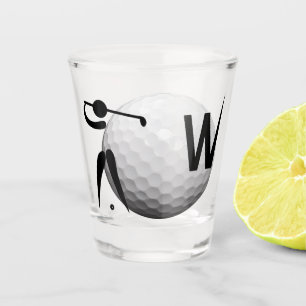 Aangepast, aangepast Golf Whiskey Shot Glass Glas
