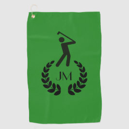Aangepast aangepast groen bos golfhanddoek