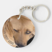 Aangepast, aangepast hondenveld sleutelhanger (Achterkant)