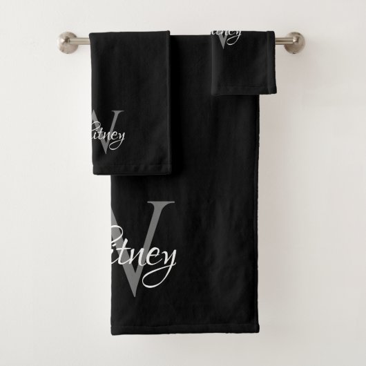 Aangepast, aangepast Initiaal-script monogram Bad Handdoek (Insitu)