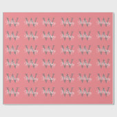 Aangepast, aangepast Initiaal-script monogram Cadeaupapier (Vlak)