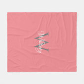 Aangepast, aangepast Initiaal-script monogram Fleece Deken (Voorkant (Horizontaal))