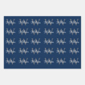 Aangepast, aangepast Initiaal-script monogram Inpakpapier Vel (Voorkant)