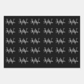 Aangepast, aangepast Initiaal-script monogram Inpakpapier Vel (Voorkant)