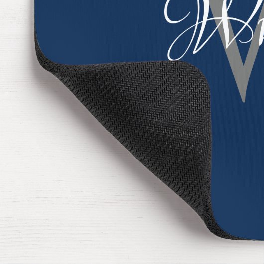 Aangepast, aangepast Initiaal-script monogram Muismat (Hoek)