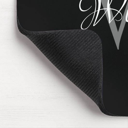 Aangepast, aangepast Initiaal-script monogram Muismat (Hoek)