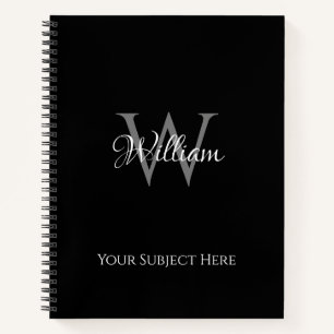Aangepast, aangepast Initiaal-script monogram Notitieboek