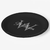 Aangepast, aangepast Initiaal-script monogram Papieren Bordje (Gekanteld)