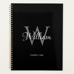 Aangepast, aangepast Initiaal-script monogram Planner