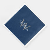 Aangepast, aangepast Initiaal-script monogram Servet (Hoek)