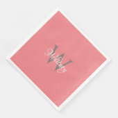 Aangepast, aangepast Initiaal-script monogram Servet (Hoek)