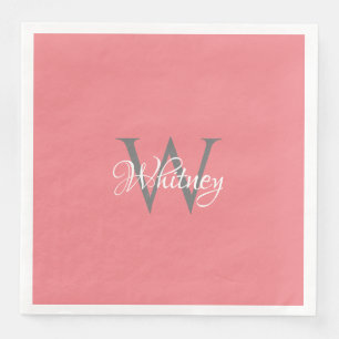 Aangepast, aangepast Initiaal-script monogram Servet