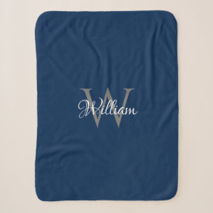 Aangepast, aangepast Initiaal-script monogram Sherpa Deken