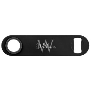 Aangepast, aangepast Initiaal-script monogram Speed Flessenopener