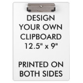 Aangepast, aangepast klembord - Letter en A4-forma (Voorkant)