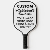 Aangepast aangepast PICKLEBALPADDLE leeg, ZWART Pickleball Paddle (Voorkant)