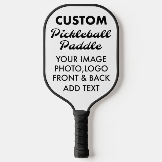 Aangepast aangepast PICKLEBALPADDLE leeg, ZWART Pickleball Paddle (Voorkant)