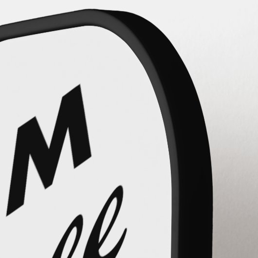 Aangepast aangepast PICKLEBALPADDLE leeg, ZWART Pickleball Paddle (Links Detail)